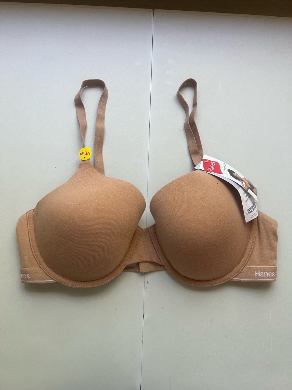 Hanes Tan T-Shirt Bra - Smooth Seamless Cups